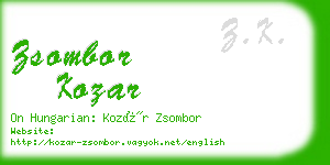 zsombor kozar business card